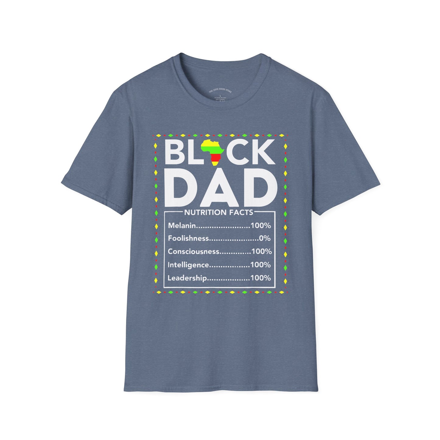 Black Dad Nutrition Facts T-Shirt, Father's Day Gift, Gift for Dad, Unisex Tee, Black History Month Apparel, Family Reunion Shirt