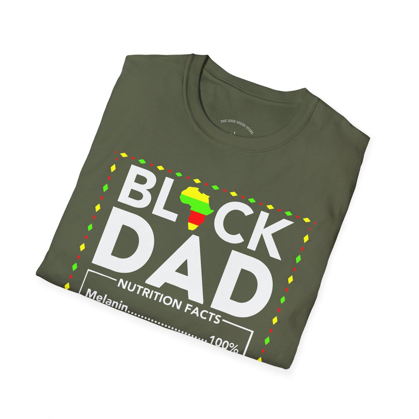 Black Dad Nutrition Facts T-Shirt, Father's Day Gift, Gift for Dad, Unisex Tee, Black History Month Apparel, Family Reunion Shirt