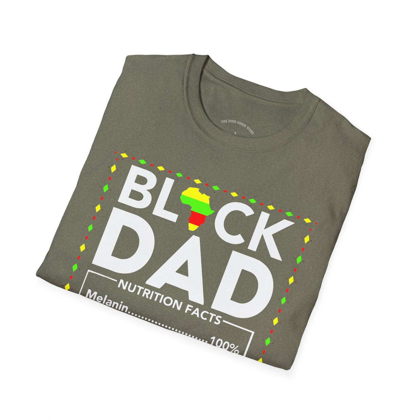 Black Dad Nutrition Facts T-Shirt, Father's Day Gift, Gift for Dad, Unisex Tee, Black History Month Apparel, Family Reunion Shirt
