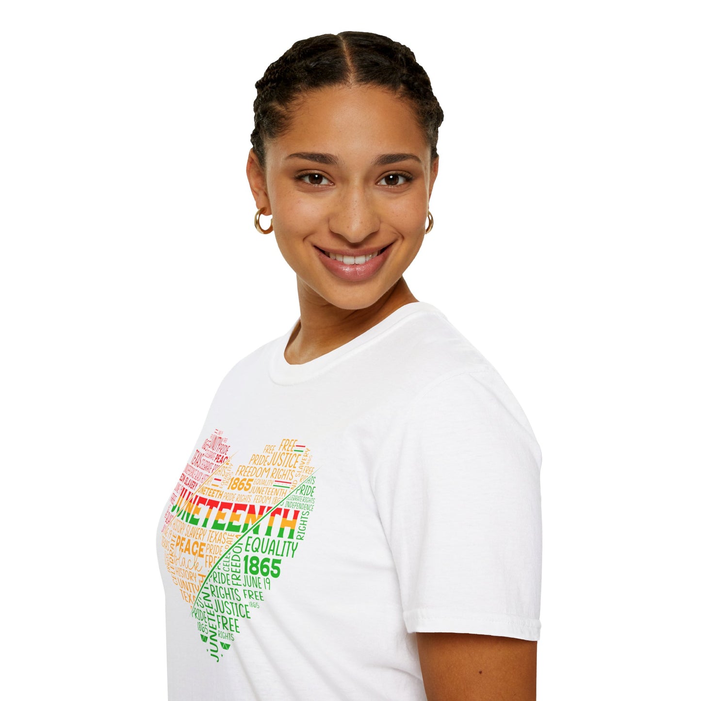 Juneteenth Heart & Fist Unisex T-Shirt | Celebrate Freedom, Equality, & Love, Ideal for Heritage Month, Gifts, Casual Wear