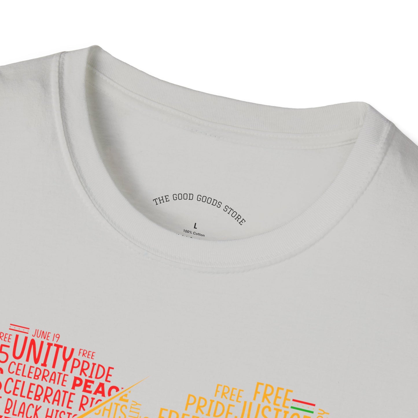 Juneteenth Heart & Fist Unisex T-Shirt | Celebrate Freedom, Equality, & Love, Ideal for Heritage Month, Gifts, Casual Wear