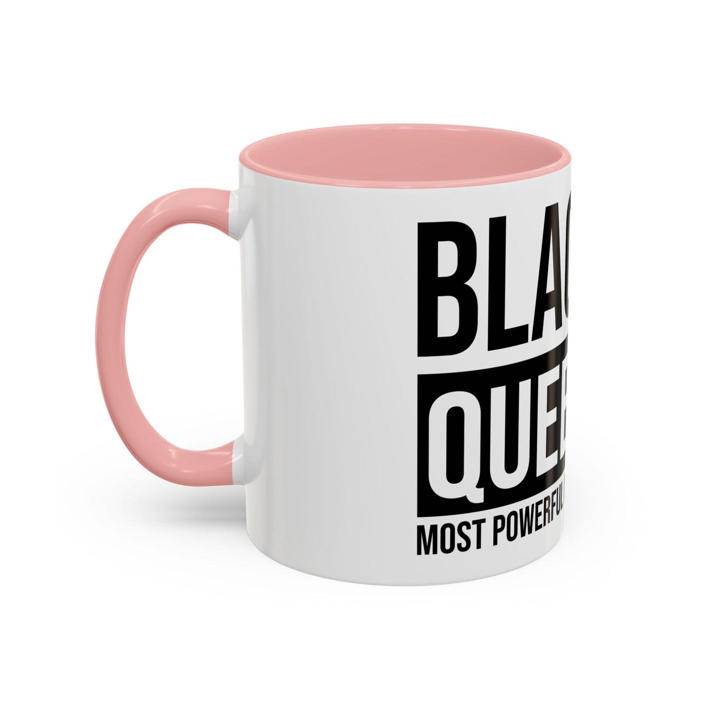 Black Queen Accent Coffee Mug - Empowering Chess Design for Inspired Women