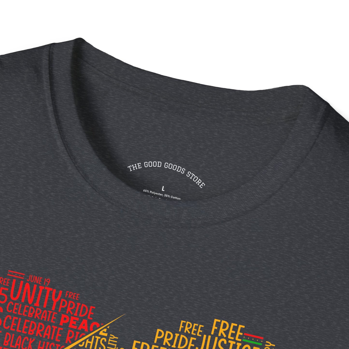 Juneteenth Heart & Fist Unisex T-Shirt | Celebrate Freedom, Equality, & Love, Ideal for Heritage Month, Gifts, Casual Wear
