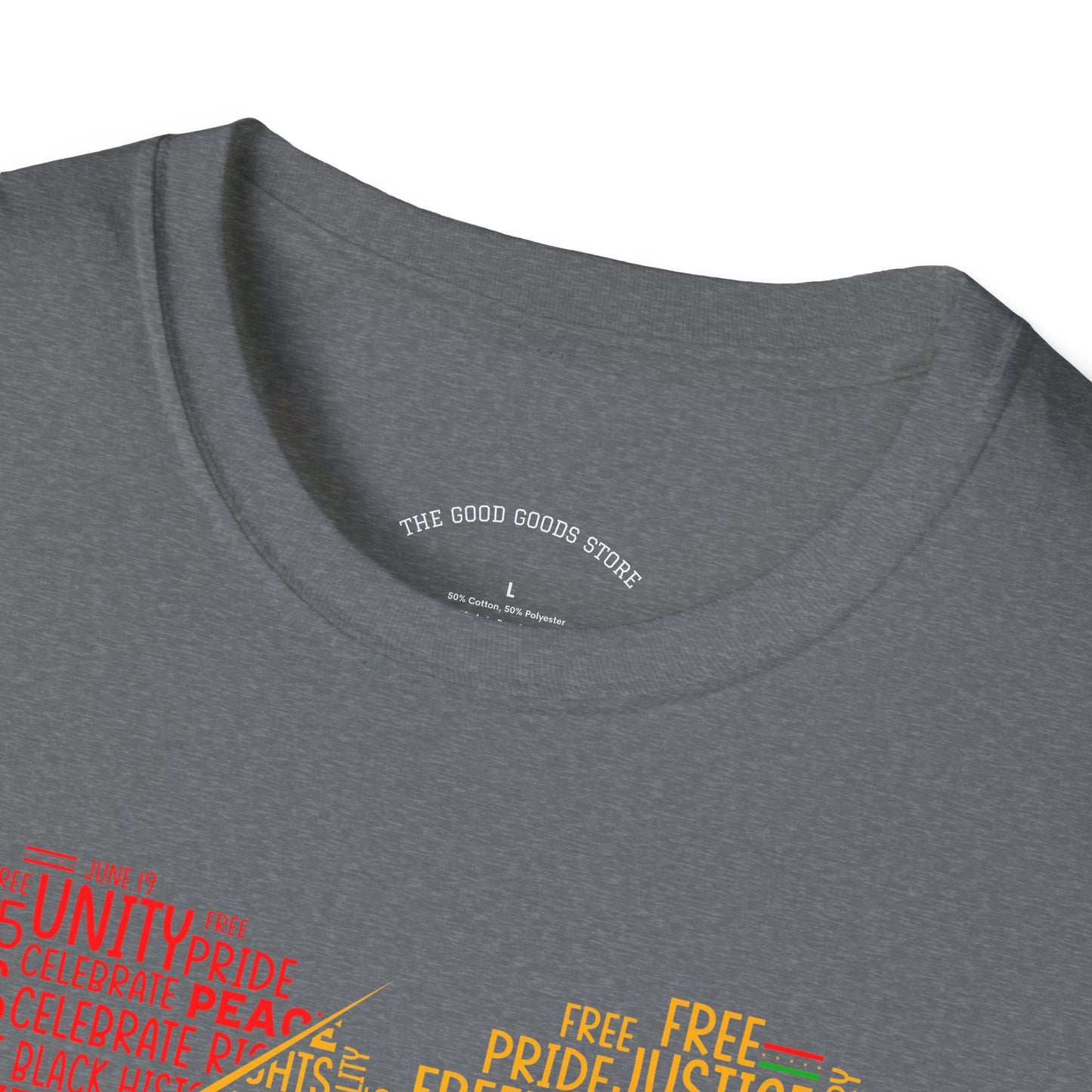 Juneteenth Heart & Fist Unisex T-Shirt | Celebrate Freedom, Equality, & Love, Ideal for Heritage Month, Gifts, Casual Wear