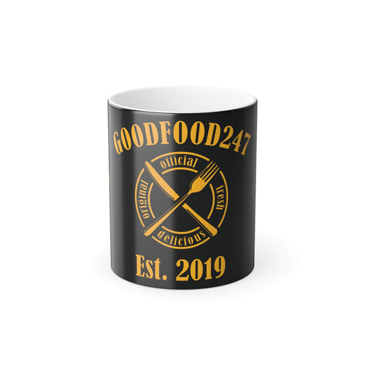 Color Morphing Mug, Customizable Gift for Food Lovers, Unique Kitchen Decor, Ideal for Birthdays, Anniversaries, and Celebrations