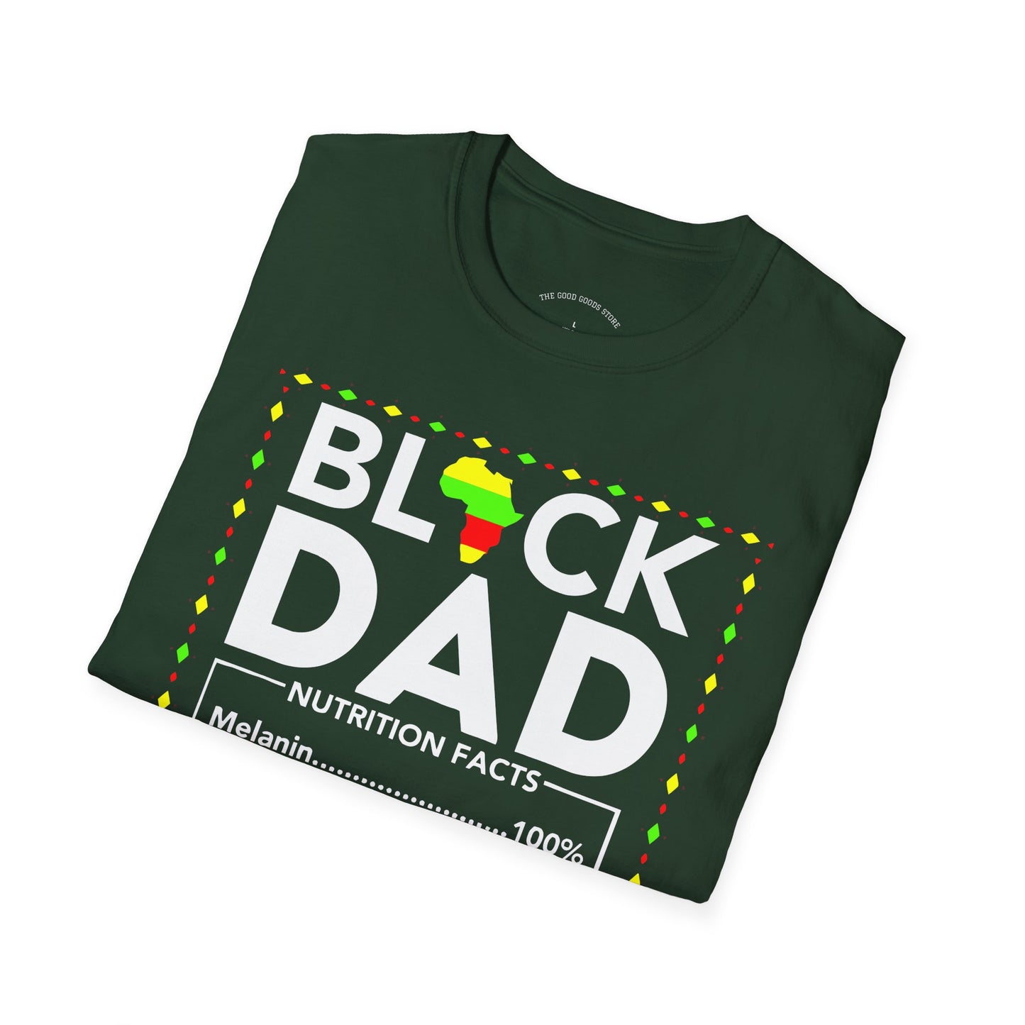 Black Dad Nutrition Facts T-Shirt, Father's Day Gift, Gift for Dad, Unisex Tee, Black History Month Apparel, Family Reunion Shirt