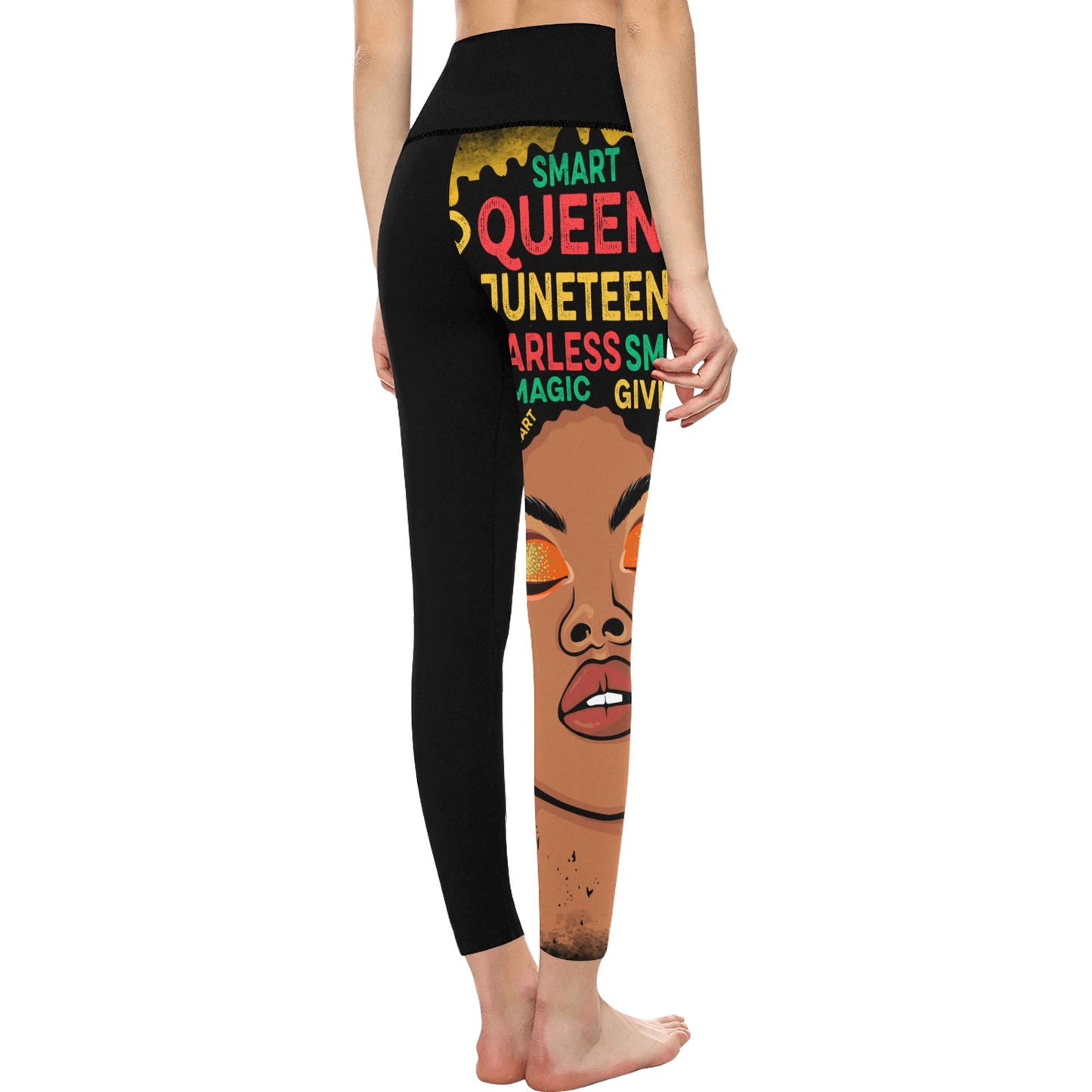 Juneteenth Leggings Women's High-Waisted Leggings (Model L36)