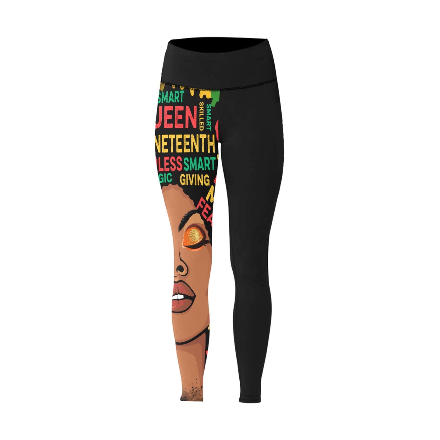 Juneteenth Leggings Women's High-Waisted Leggings (Model L36)