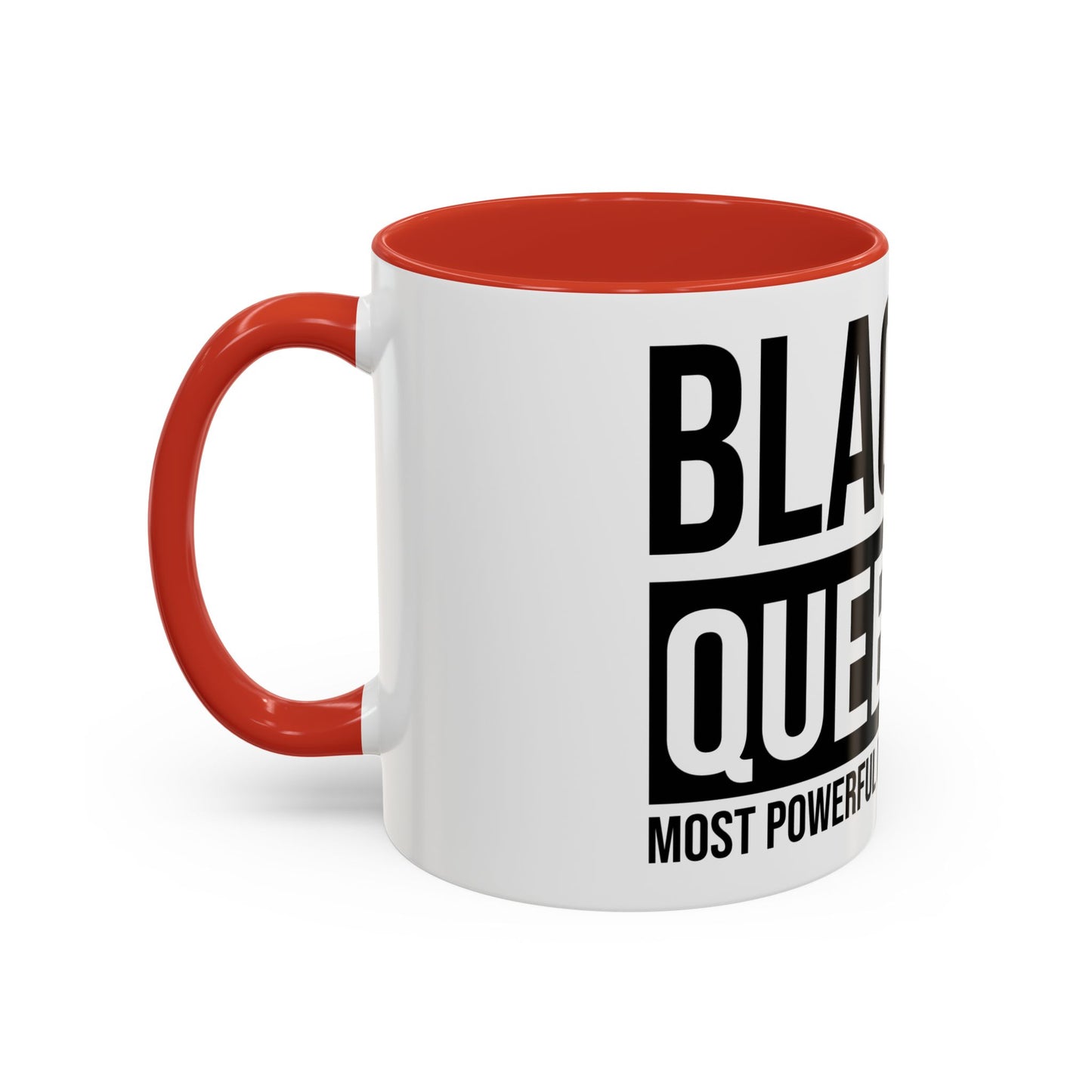 Black Queen Accent Coffee Mug - Empowering Chess Design for Inspired Women