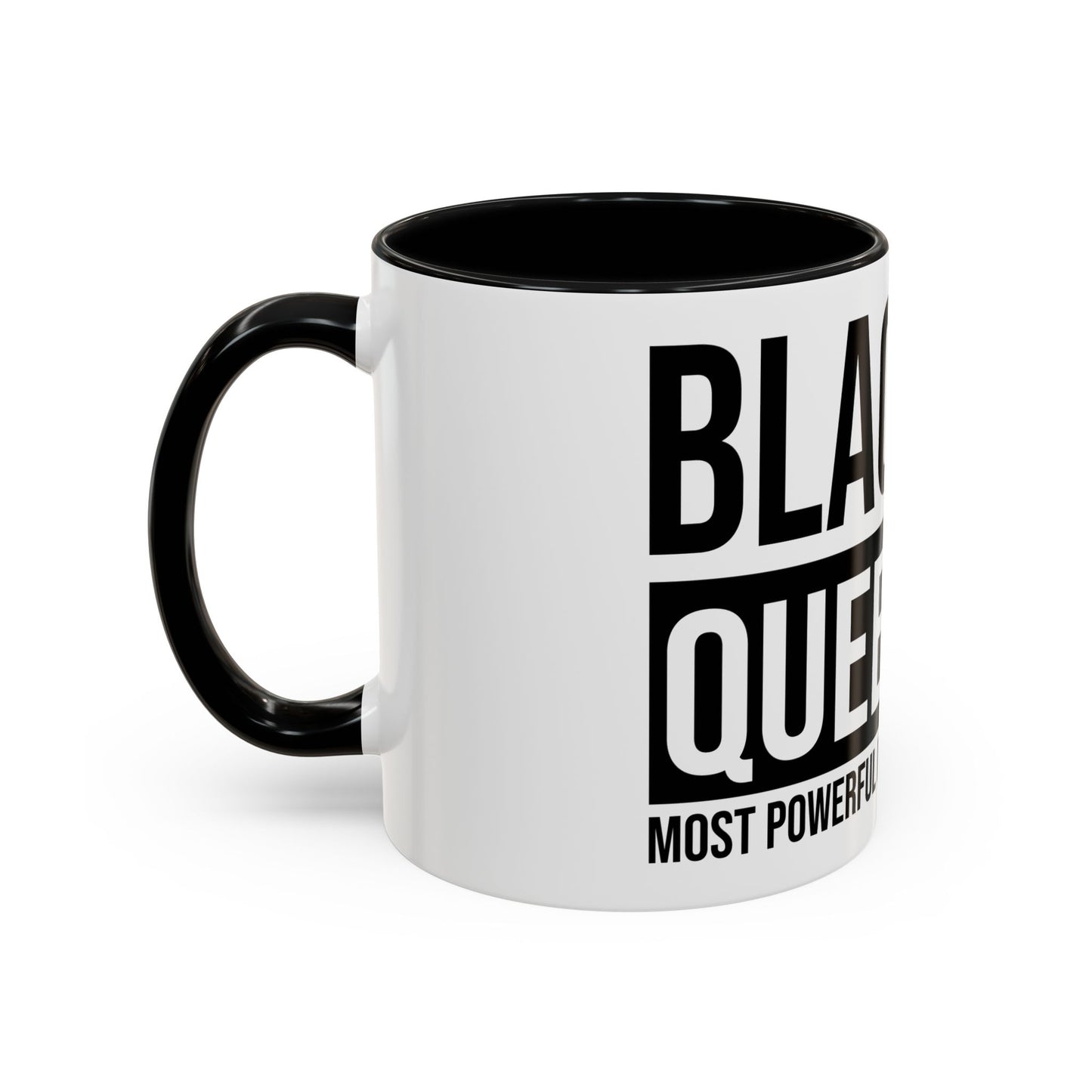 Black Queen Accent Coffee Mug - Empowering Chess Design for Inspired Women