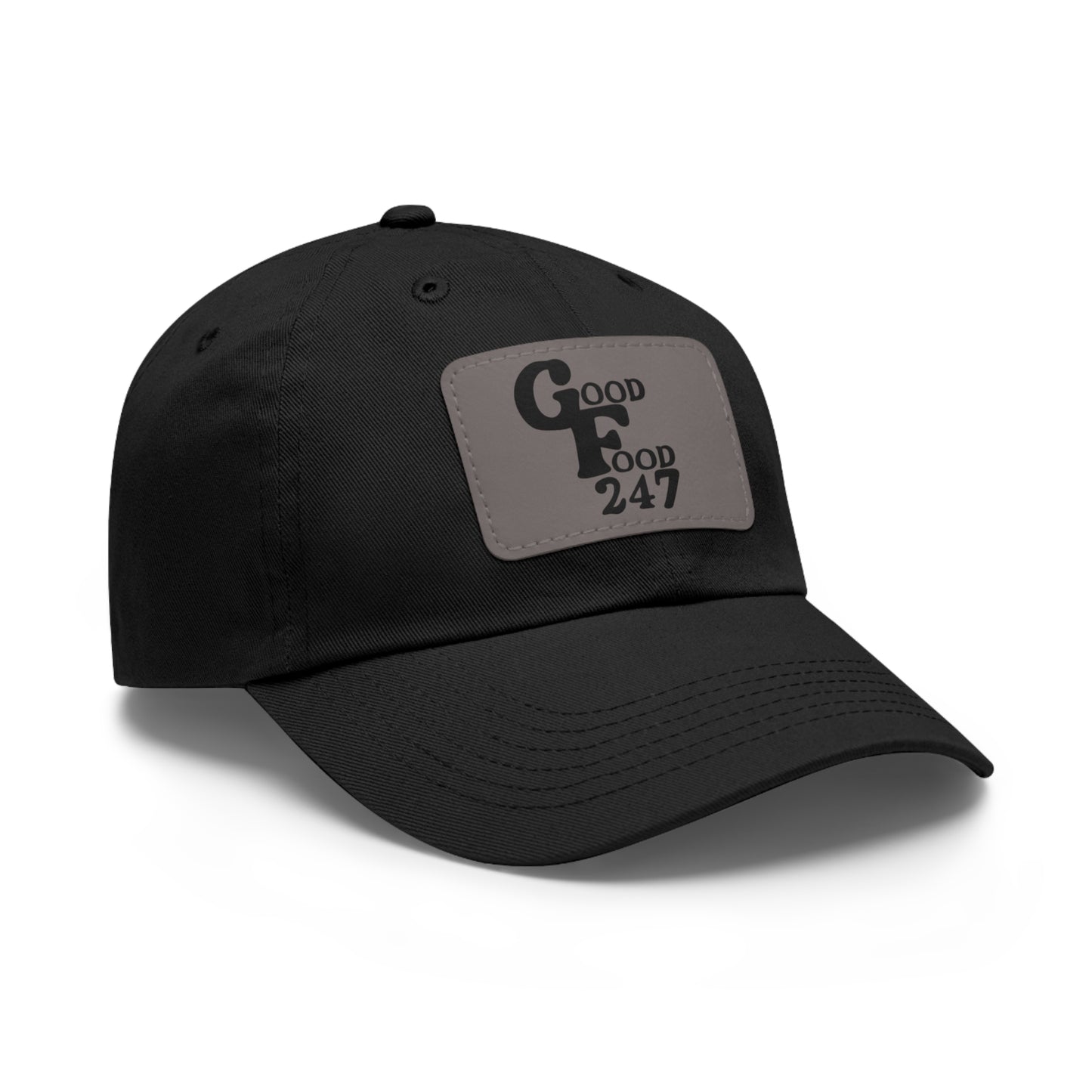 Good Food 247  Hat with Leather Patch - Stylish & Casual Cap