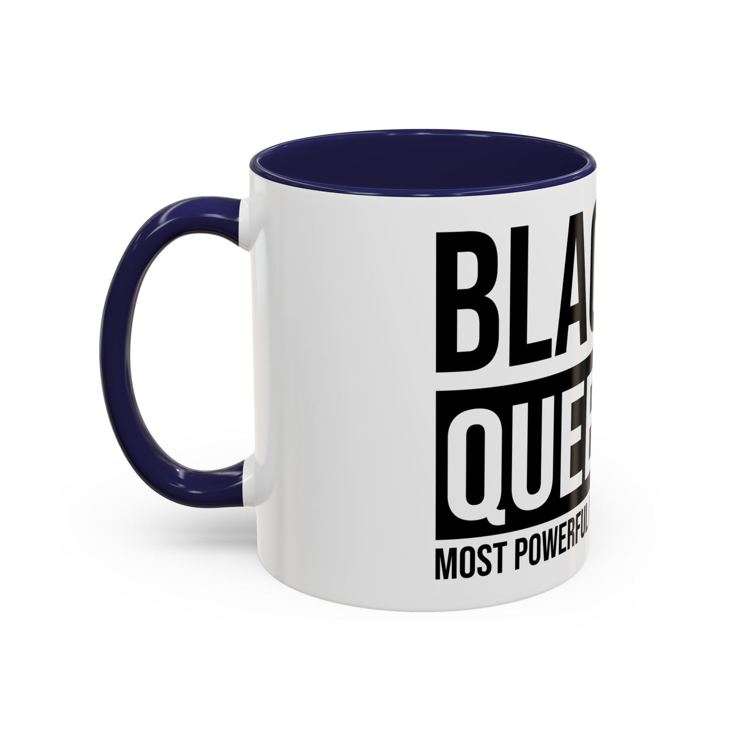 Black Queen Accent Coffee Mug - Empowering Chess Design for Inspired Women