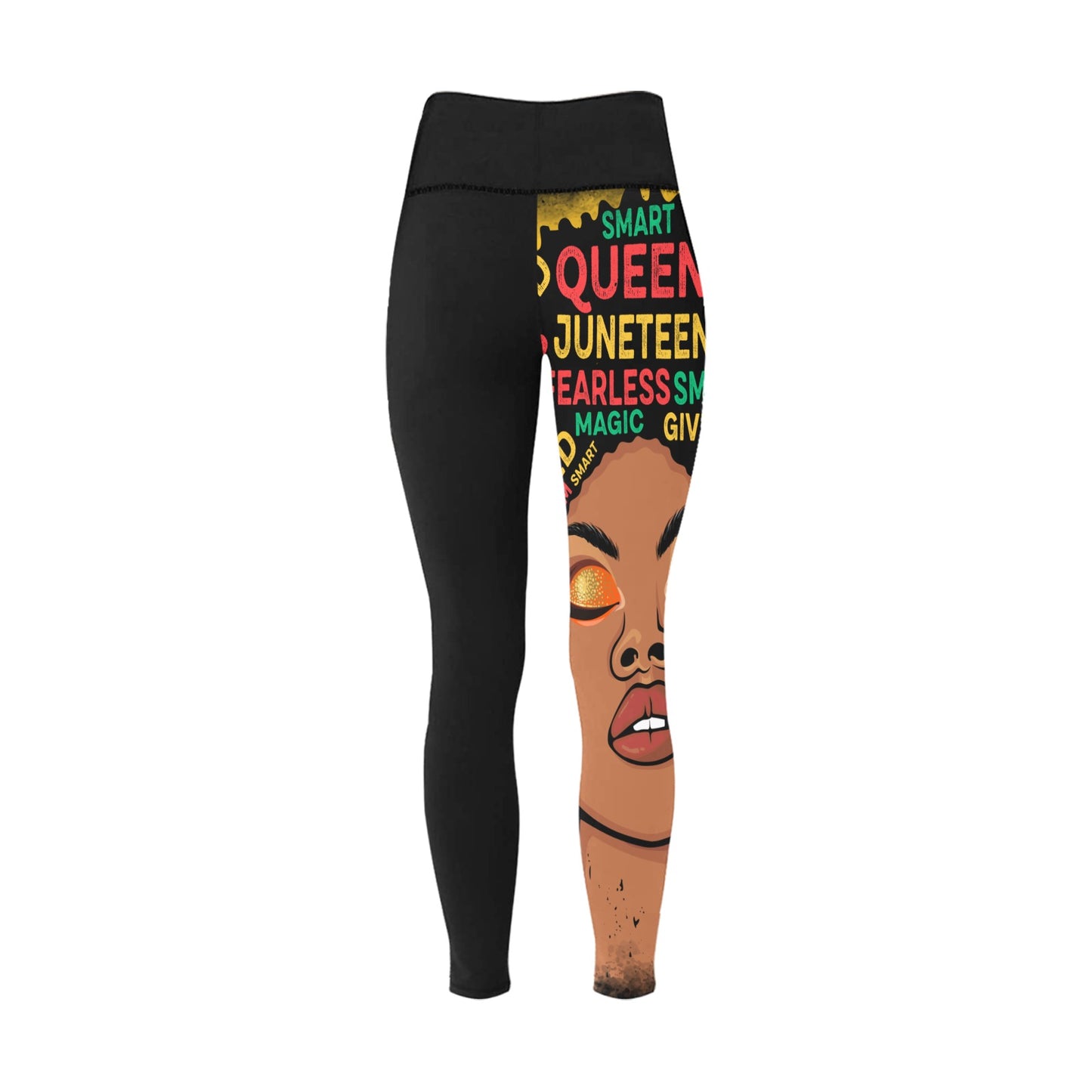 Juneteenth Leggings Women's High-Waisted Leggings (Model L36)