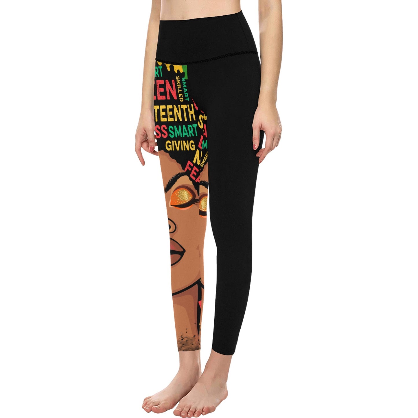 Juneteenth Leggings Women's High-Waisted Leggings (Model L36)