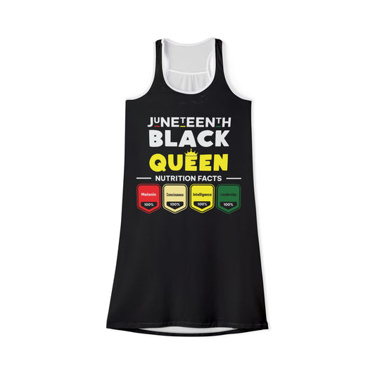 Juneteenth Black Queen Racerback Dress, Women's AOP Dress for Celebrations, Birthday Gift, Independence Day, Summer Fashion, [...]