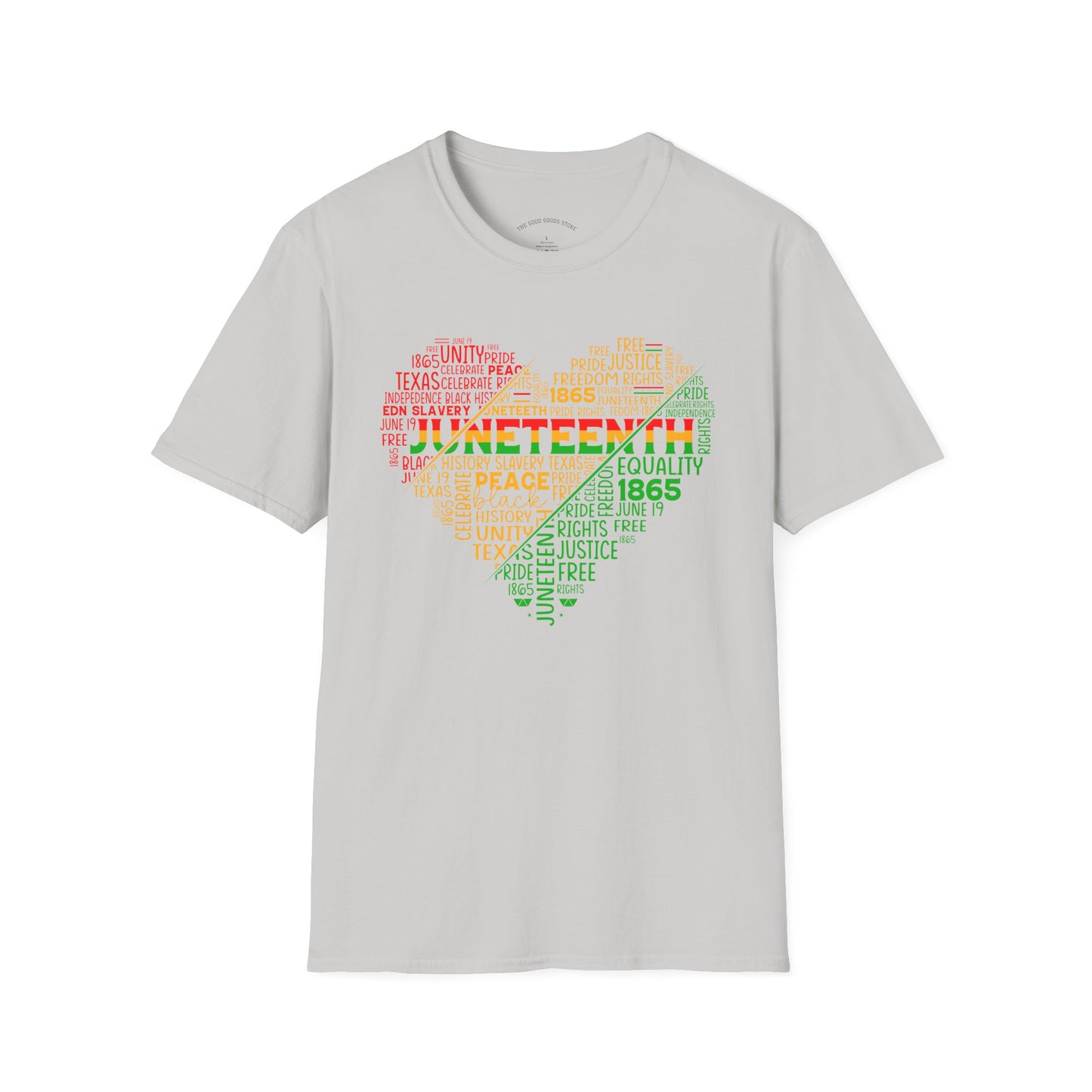 Juneteenth Heart & Fist Unisex T-Shirt | Celebrate Freedom, Equality, & Love, Ideal for Heritage Month, Gifts, Casual Wear