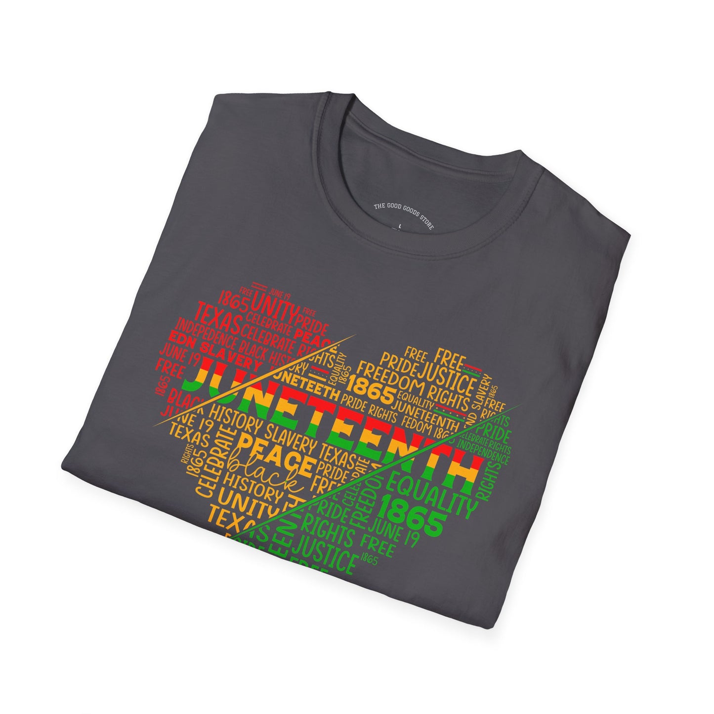 Juneteenth Heart & Fist Unisex T-Shirt | Celebrate Freedom, Equality, & Love, Ideal for Heritage Month, Gifts, Casual Wear