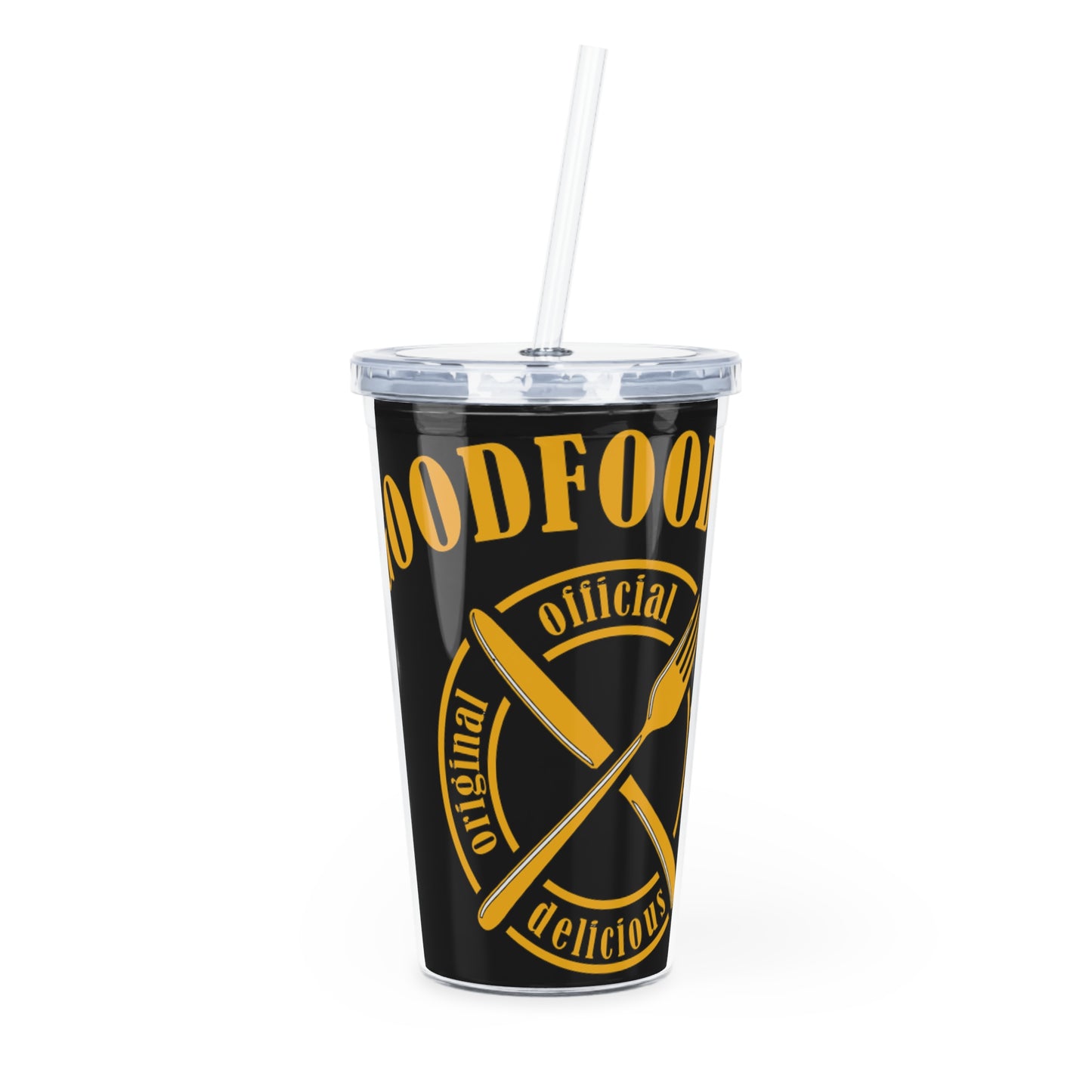 Plastic Tumbler with Straw