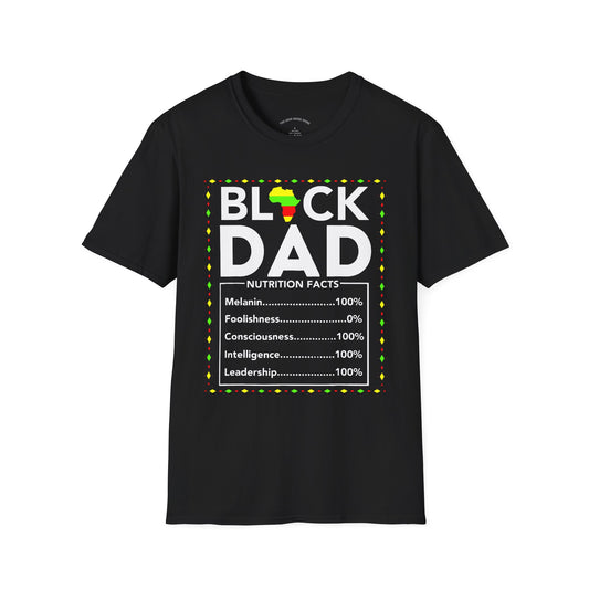 Black Dad Nutrition Facts T-Shirt, Father's Day Gift, Gift for Dad, Unisex Tee, Black History Month Apparel, Family Reunion Shirt