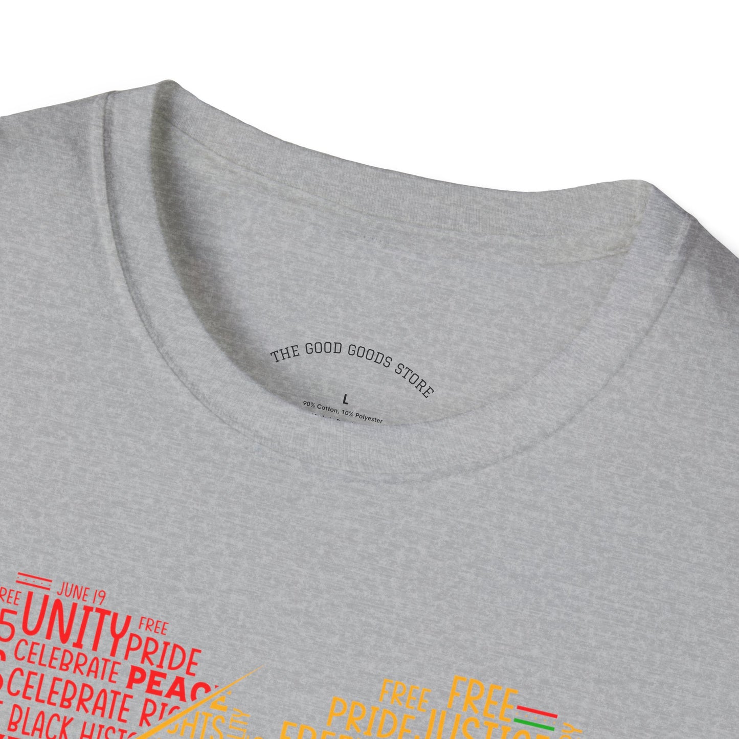 Juneteenth Heart & Fist Unisex T-Shirt | Celebrate Freedom, Equality, & Love, Ideal for Heritage Month, Gifts, Casual Wear