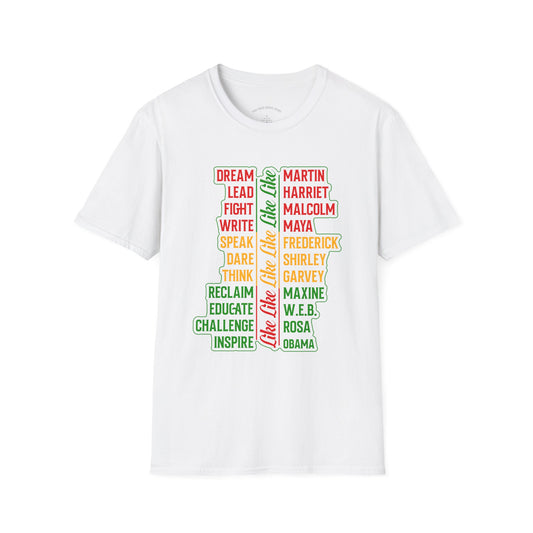Empowerment Unisex Softstyle T-Shirt - Inspire, Educate, Celebrate, Activism, Black History, Equality