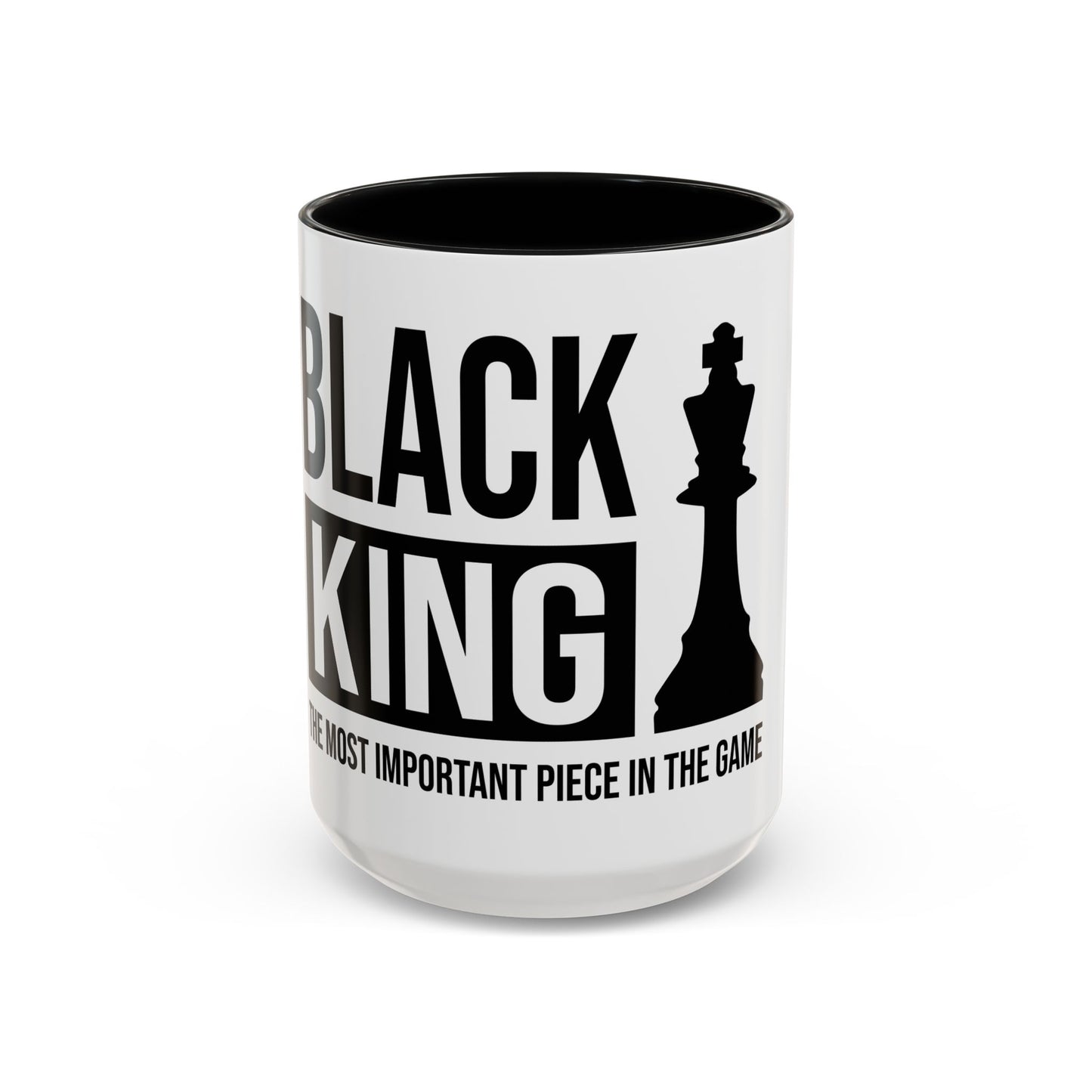 Black King Accent Coffee Mug - Important Piece in the Game