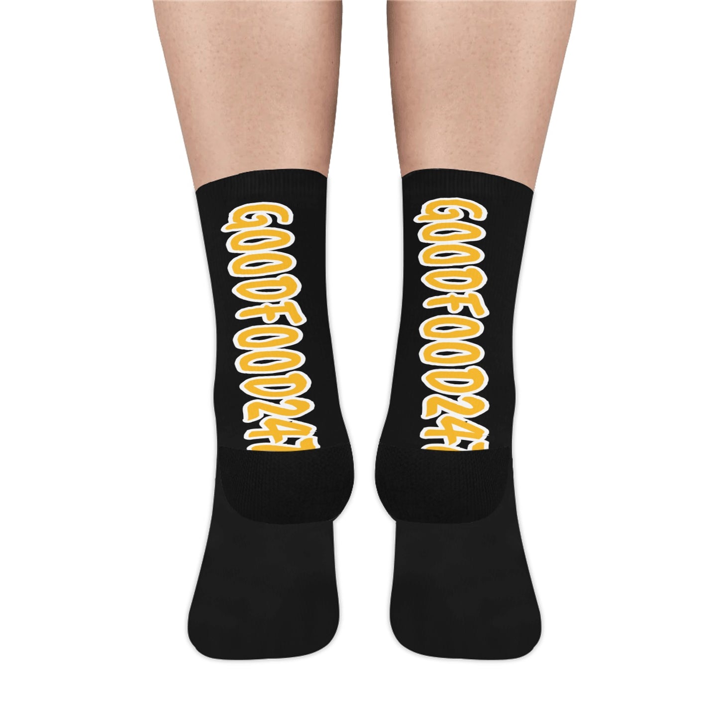 GOODFOOD247 SOCKS Sublimated Crew Socks(Made in USA)