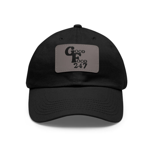 Good Food 247  Hat with Leather Patch - Stylish & Casual Cap