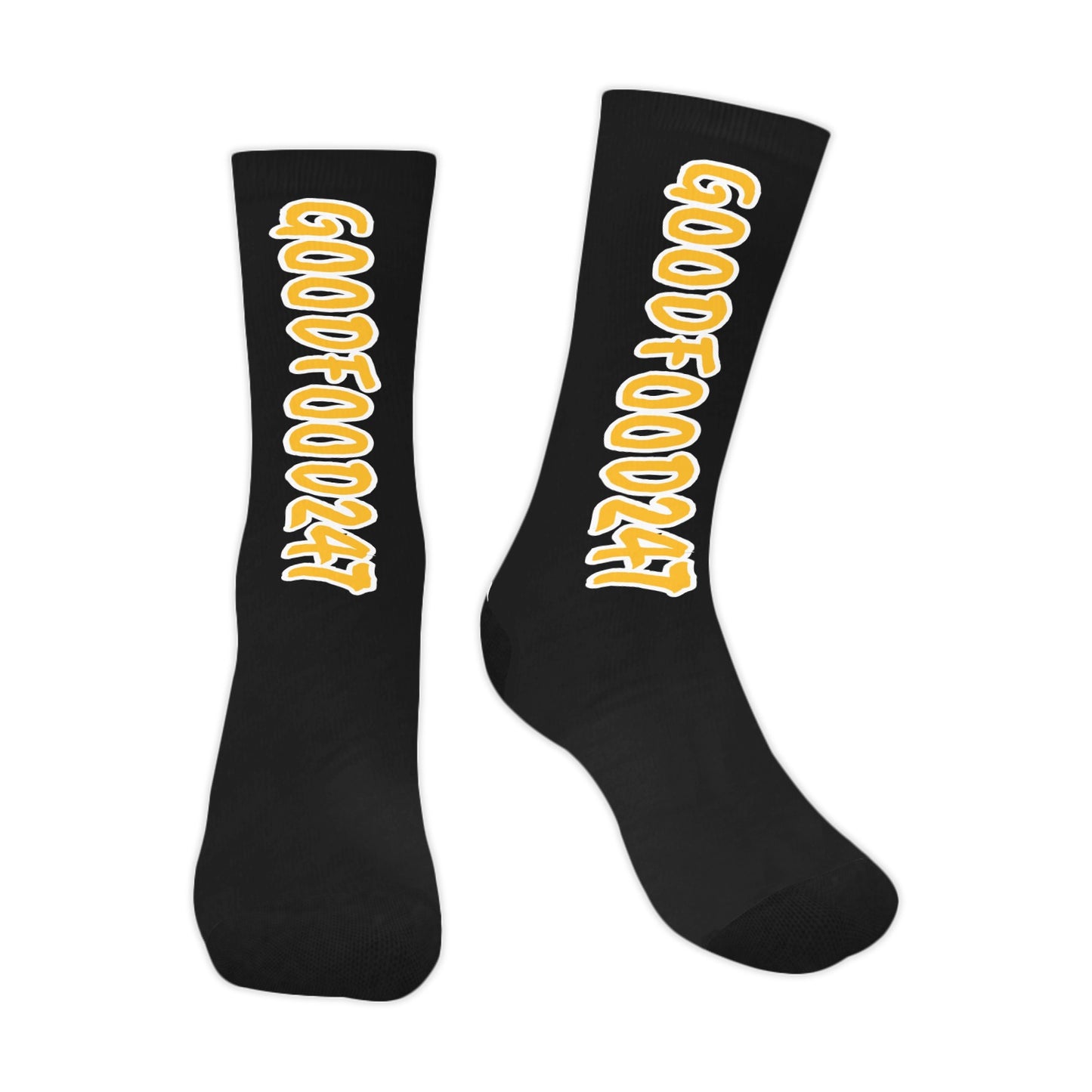 GOODFOOD247 SOCKS Sublimated Crew Socks(Made in USA)