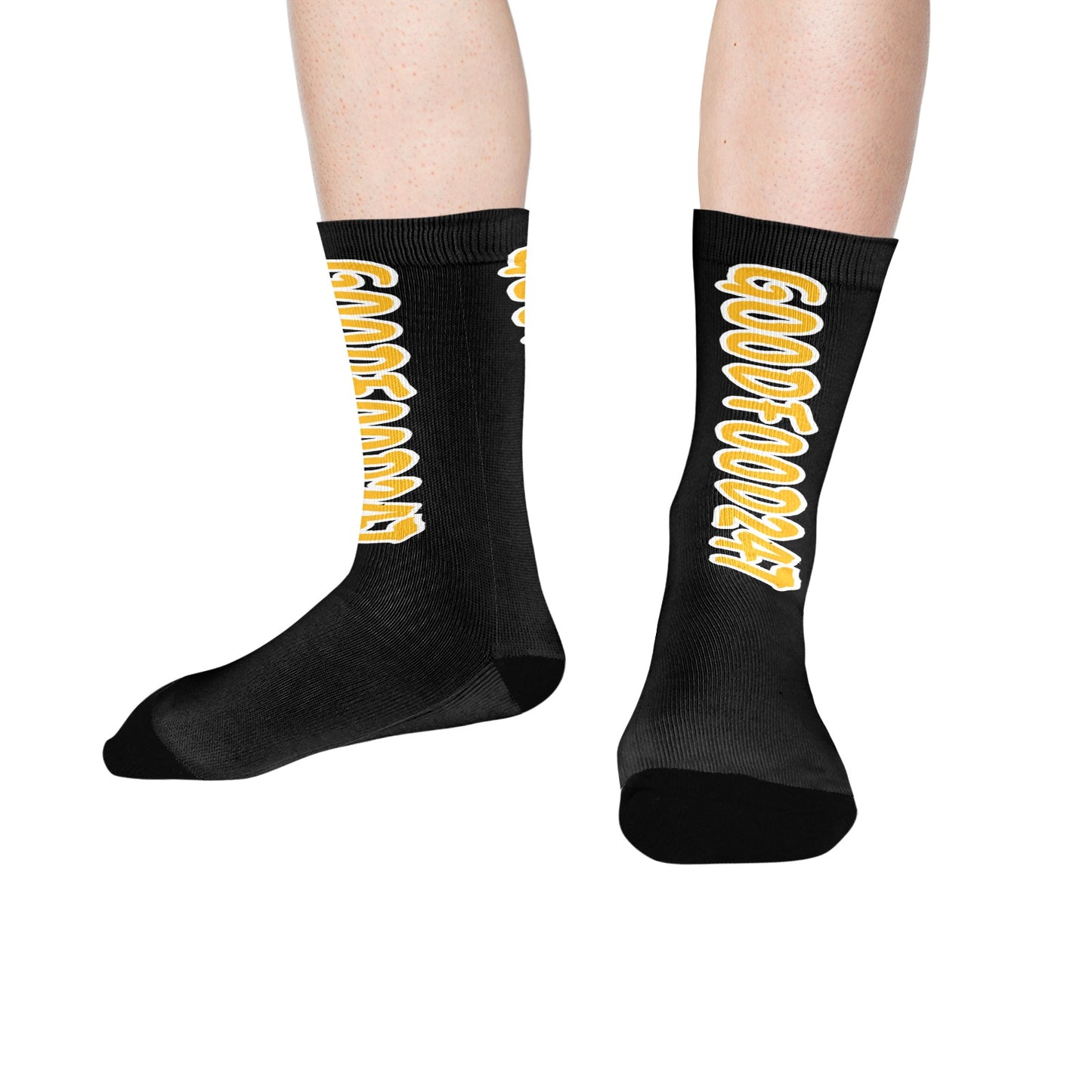 GOODFOOD247 SOCKS Sublimated Crew Socks(Made in USA)