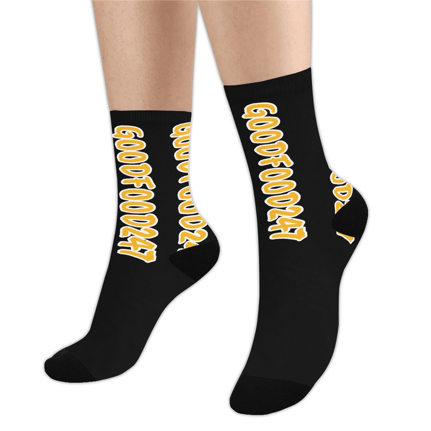 GOODFOOD247 SOCKS Sublimated Crew Socks(Made in USA)