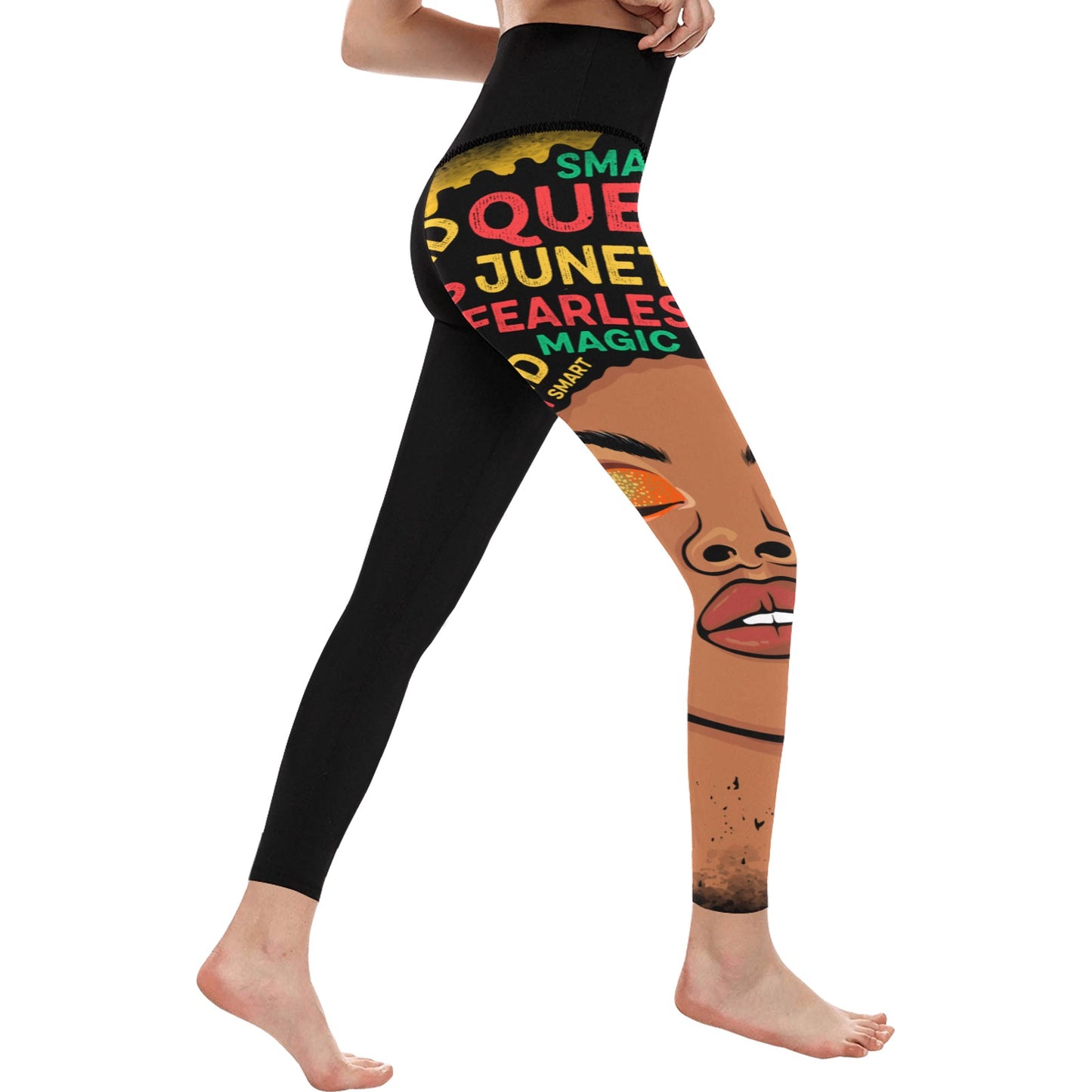 Juneteenth Leggings Women's High-Waisted Leggings (Model L36)